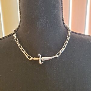 NWOT Cesare Paciotti Dagger Necklace - Wield the Power of Style